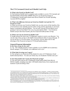 The CVS Caremark ExtraCare® Health Card FAQs
