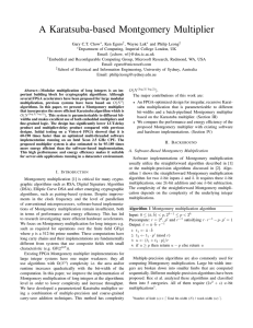 A Karatsuba-based Montgomery Multiplier