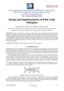 Design and Implementation of 8-Bit Vedic Multiplier