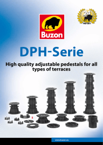 High quality adjustable pedestals for all types of terraces