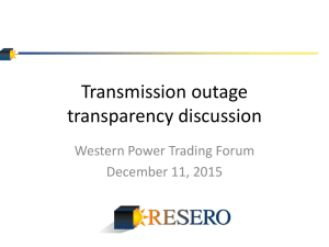 Transmission Outage Transparency Discusson