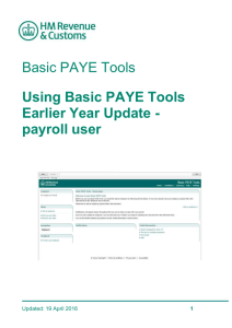 Basic PAYE Tools - Earlier Year Update