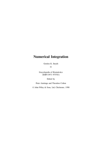 Numerical Integration - Statistical Science Web