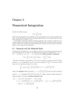 Numerical Integration - Department of Math/CS