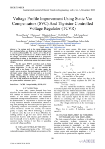 Voltage Profile Improvement Using Static Var Compensators (SVC