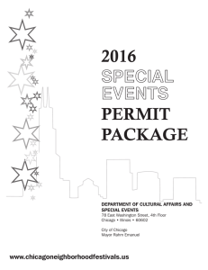 2016 SPECIAL EVENTS PERMIT PACKAGE