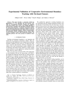Experimental Validation of Cooperative Environmental Boundary
