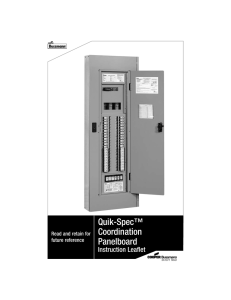 Quik-Spec™ Coordination Panelboard