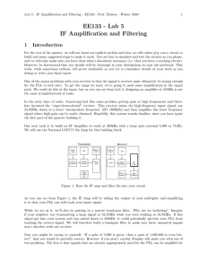 EE133 - Lab 5 IF Amplification and Filtering