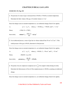 CHAPTER 25 IDEAL GAS LAWS