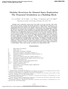 Modular Structures for Manned Space Exploration