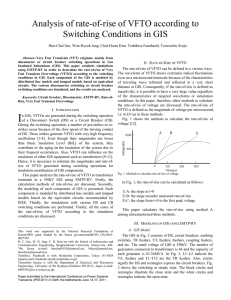 Analysis of rate-of-rise of VFTO according to Switching