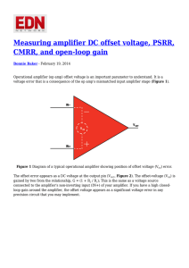 Measuring amplifier DC offset voltage, PSRR, CMRR, and