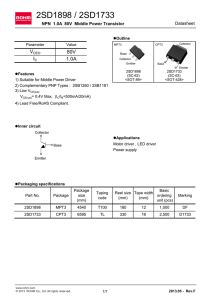 2SD1898/2SD1733 : Transistors