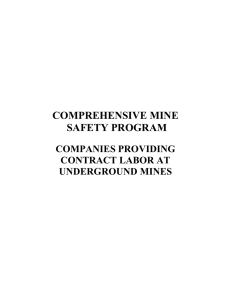Generic Comprehensive Mine Safety Program for Companies
