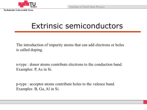 Extrinsic semiconductors