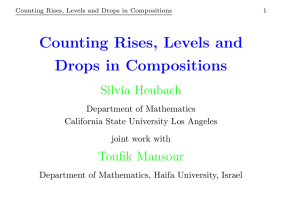 Counting Rises, Levels and Drops in Compositions