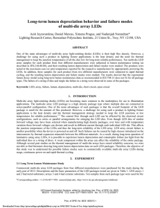 Long-term lumen depreciation behavior and failure modes of multi