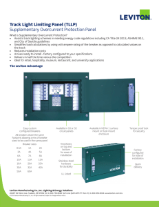 Supplementary Overcurrent Protection Panel