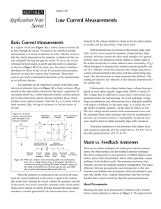 Low Current Measurements Basic Current Measurements