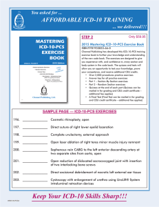 2015 Mastering ICD-10-PCS Exercise Book JANUARY 2016