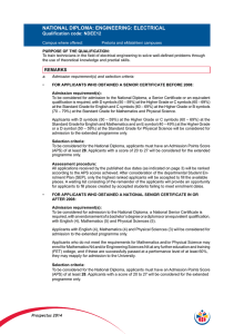 National Diploma: Engineering: Electrical