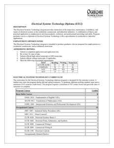 Electrical Systems Technology Diploma (ES12)