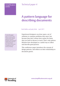 A pattern language for describing documents