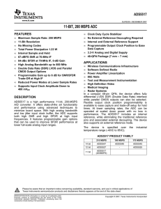 11-Bit, 200 MSPS ADC