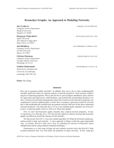 Kronecker Graphs: An Approach to Modeling Networks