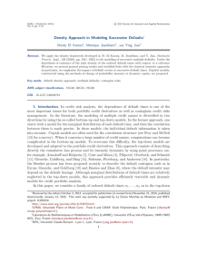 Density Approach in Modeling Successive Defaults