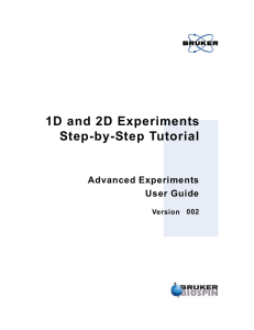 1D and 2D Experiments Step-by