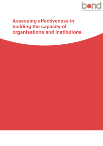 Assessing effectiveness in building the capacity of organisations