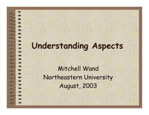 Understanding Aspects - Northeastern University