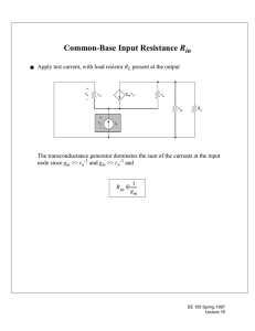 Common-Base Input Resistance R