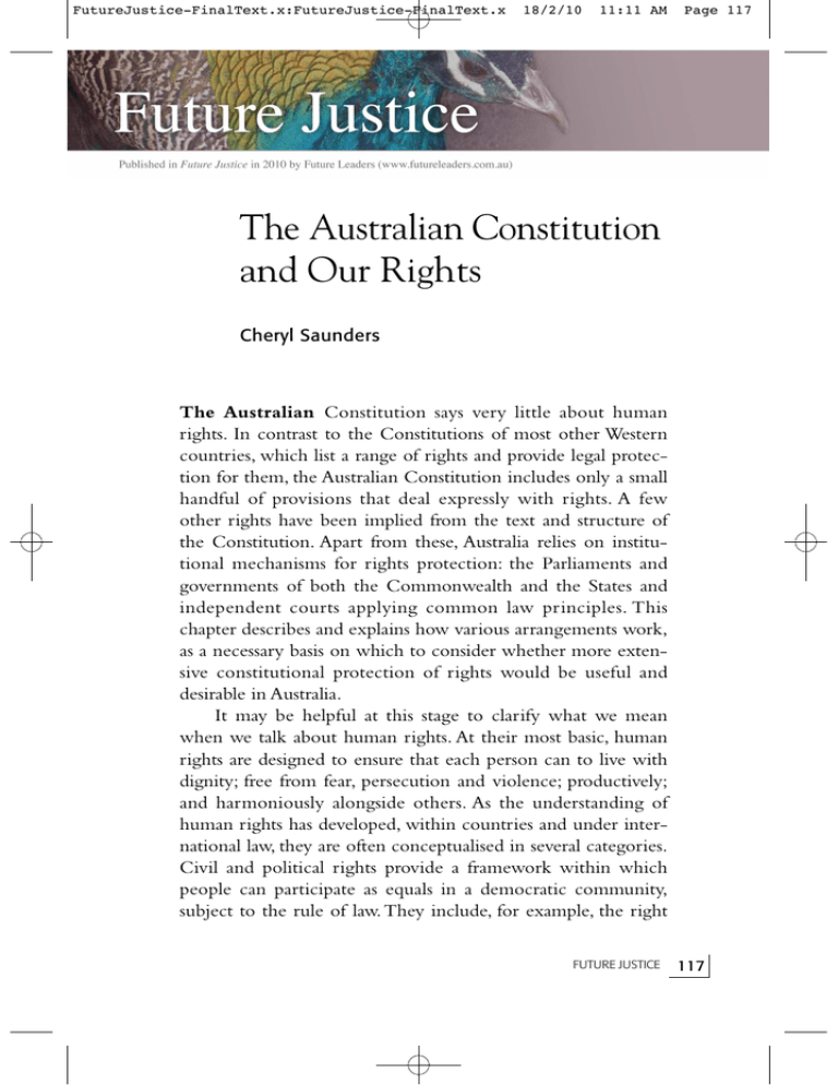 How Are Human Rights Protected By The Australian Constitution 5 Marks