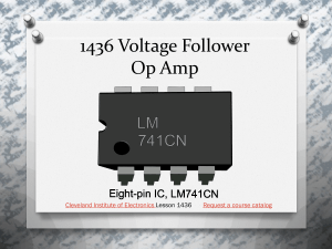 1436 Voltage Follower Op Amp - Cleveland Institute of Electronics