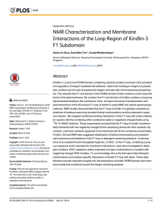 NMR Characterization and Membrane Interactions of the