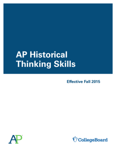 AP Histories Historical Thinking Skills