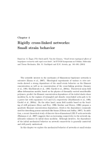 Rigidly cross-linked networks: Small strain behavior
