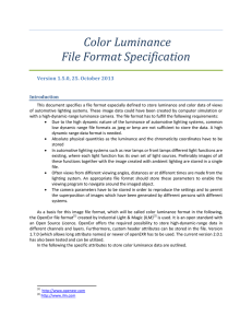 Color Luminance File Format Specification