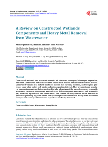 A Review on Constructed Wetlands Components and Heavy Metal