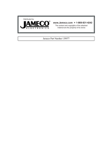 www.Jameco.com 1-800-831-4242 Jameco Part Number 139977