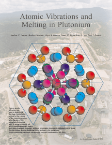 Atomic Vibrations and Melting in Plutonium - Research Library