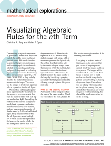 Visualizing Algebraic Rules for the nth Term