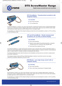 DTS ScrewMaster Range