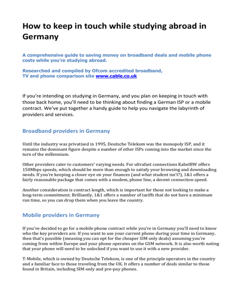 How To Keep In Touch While Studying Abroad In Germany How To Keep In Touch While Studying Abroad In Germany