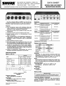 Shure M68 and M68FC User Guide