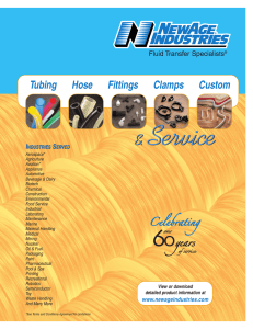 NewAge Industries Line Card - Products and Services Brochure for