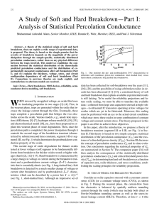 A study of soft and hard breakdown. I. analysis of statistical